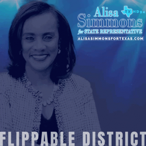 An Ad For Alisa Simmons For State Representative In Flippable District GIF