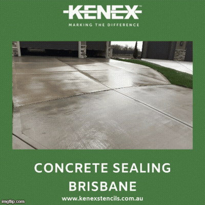 An Ad For Concrete Sealing Brisbane Shows A Concrete Driveway GIF
