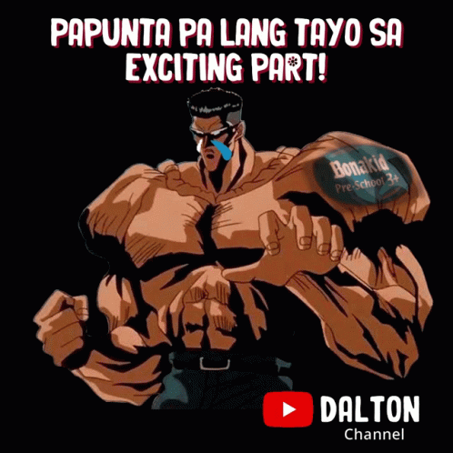 An Ad For Dalton Channel Shows A Muscular Man GIF