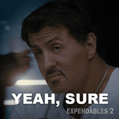 An Ad For Expendables 2 Shows A Man With A Mustache GIF