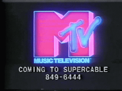 An Ad For Mtv Music Television Coming To Supercable GIF