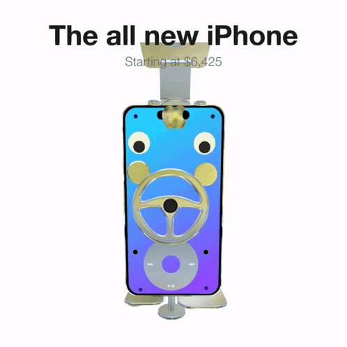 An Ad For The All New Iphone Shows A Phone With Two Cameras Attached To It GIF
