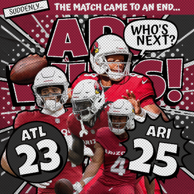 An Ad For The Arizona Cardinals Shows Players Number 23 And 25 GIF