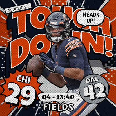 An Advertisement For A Football Game Between The Bears And The Giants GIF