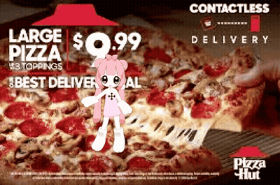 An Advertisement For A Large Pizza That Costs $ 0.99 GIF