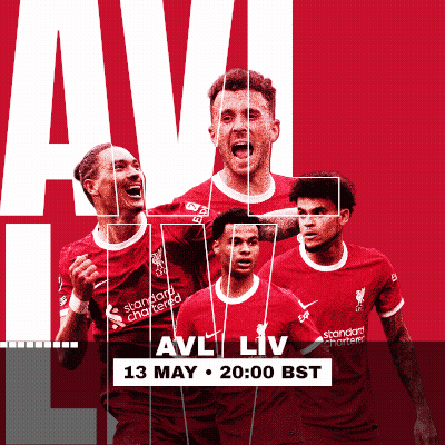 An Advertisement For A Soccer Game Between Avl And Liv GIF