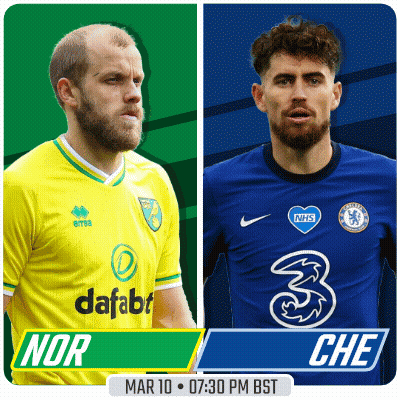 An Advertisement For A Soccer Game Between Norwich And Che GIF