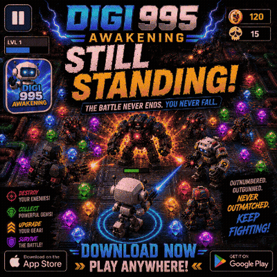 An Advertisement For A Video Game Called Digi 999 Awakening GIF