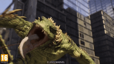 An Advertisement For A Video Game Shows A Green Monster With The Number 16 On The Bottom Right GIF