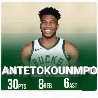 An Advertisement For Antetokounmpo Shows A Man In A Bucks Jersey GIF