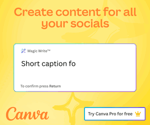 An Advertisement For Canva Pro For Free GIF