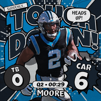 An Advertisement For Carolina Panthers Football Player Number 12 GIF
