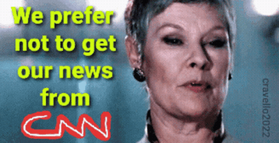 An Advertisement For Cnn With A Woman On It GIF