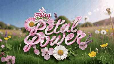An Advertisement For Fairy Racing Petal Power Shows A Field Of Flowers GIF