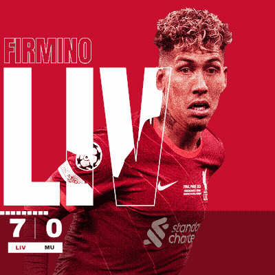An Advertisement For Firmino Liv With The Number 70 On It GIF