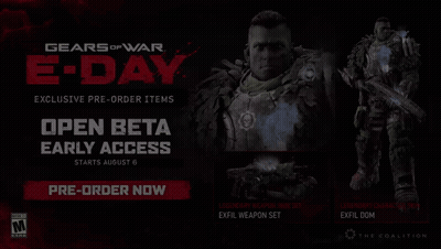 an advertisement for gears of war e-day