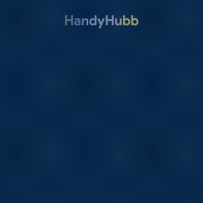 An Advertisement For Handyhubb Shows A Group Of People At A Table GIF