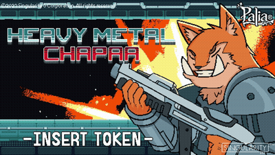 An Advertisement For Heavy Metal Chapar Shows A Fox With A Gun GIF