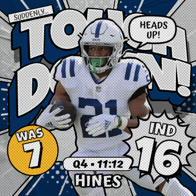An Advertisement For Indianapolis Colts Football Player Named Hines GIF