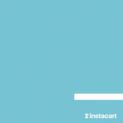 An Advertisement For Instacart Shows A Chicken With A Cherry On A Hook GIF