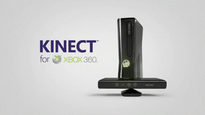 An Advertisement For Kinect For Xbox 360 With A Xbox 360 GIF