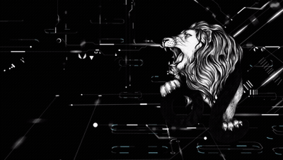 An Advertisement For Leonardo Voice Shows A Lion With Its Mouth Open GIF