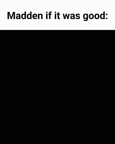An Advertisement For Madden 27 Shows A Football Player Running With The Ball GIF