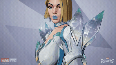 An Advertisement For Marvel Games Rivals Shows A Woman GIF