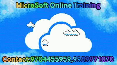 An Advertisement For Microsoft Online Training With A Cloud In The Background GIF