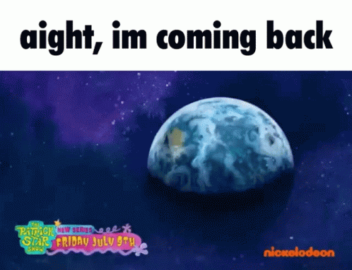 An Advertisement For Nickelodeon Shows A Blue Planet GIF