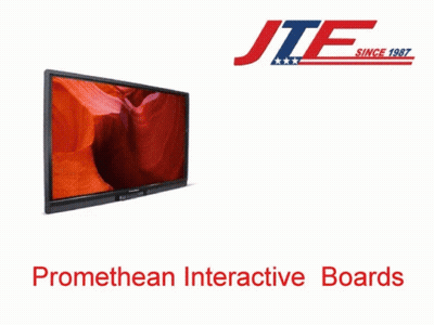 An Advertisement For Promethean Interactive Boards Shows A Large Flat Screen Tv GIF