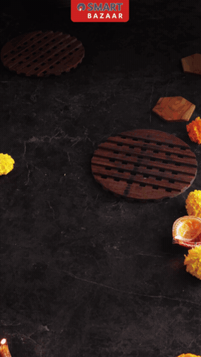 An Advertisement For Smart Bazaar Shows A Variety Of Food GIF