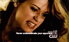 An Advertisement For Supernatural Shows Two Women Hugging Each Other GIF