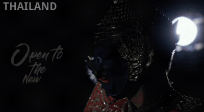 An Advertisement For Thailand Shows A Person Wearing A Mask GIF
