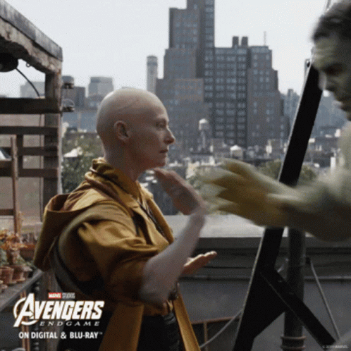 An Advertisement For The Avengers Endgame On Digital And Blu Ray GIF