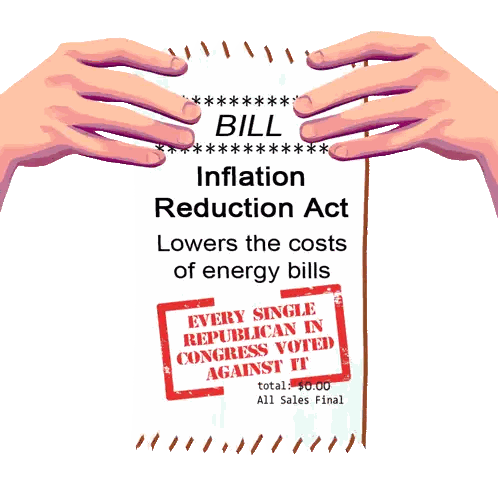 An Advertisement For The Bill Inflation Reduction Act Sticker