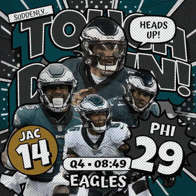 An Advertisement For The Eagles Shows Jac Phil And Phil 29 GIF