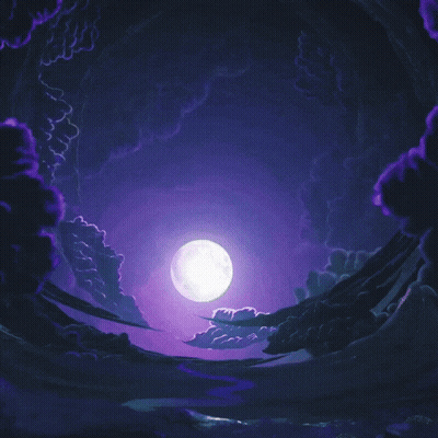 An Advertisement For The Moon Party Shows A Full Moon GIF