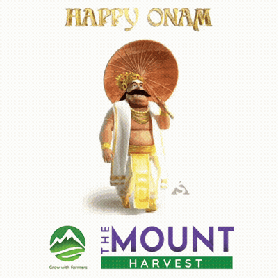An Advertisement For The Mount Harvest Shows A Man With A Mustache GIF