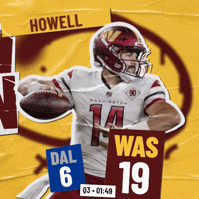 An Advertisement For Washington Football Player Howell GIF