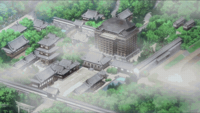 An Aerial View Of A Castle With A Lot Of Buildings GIF