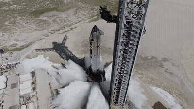 An Aerial View Of A Rocket Being Launched GIF