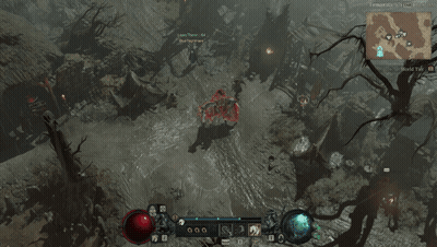 An Aerial View Of A Video Game With A Map Showing The Location Of The Lynx Thorn GIF