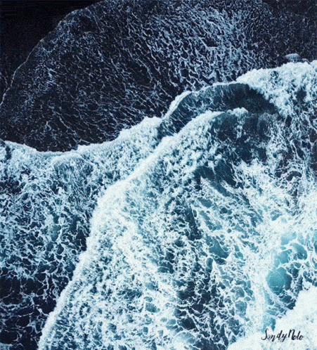 Aerial Wave With Simply Bliss Text GIF