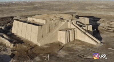 An Aerial View Of An Ancient Building With The Hashtag A8j On The Bottom GIF