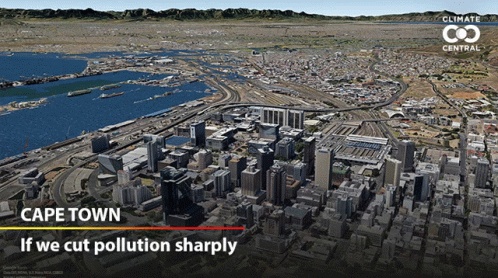 An Aerial View Of The City Of Cape Town GIF