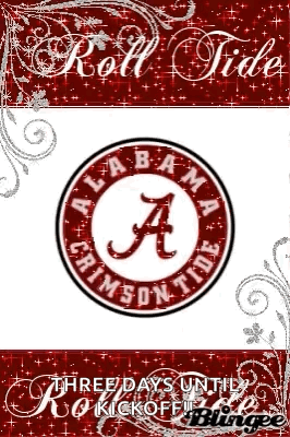 An Alabama Crimson Tide Logo Is On A Red And White Background GIF