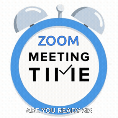 An Alarm Clock That Says Zoom Meeting Time On It GIF
