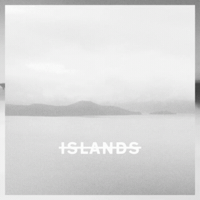An Album Cover For Islands By Darkz With A Black And White Photo GIF
