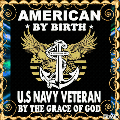 An American By Birth U.s Navy Veteran By The Grace Of God Poster GIF